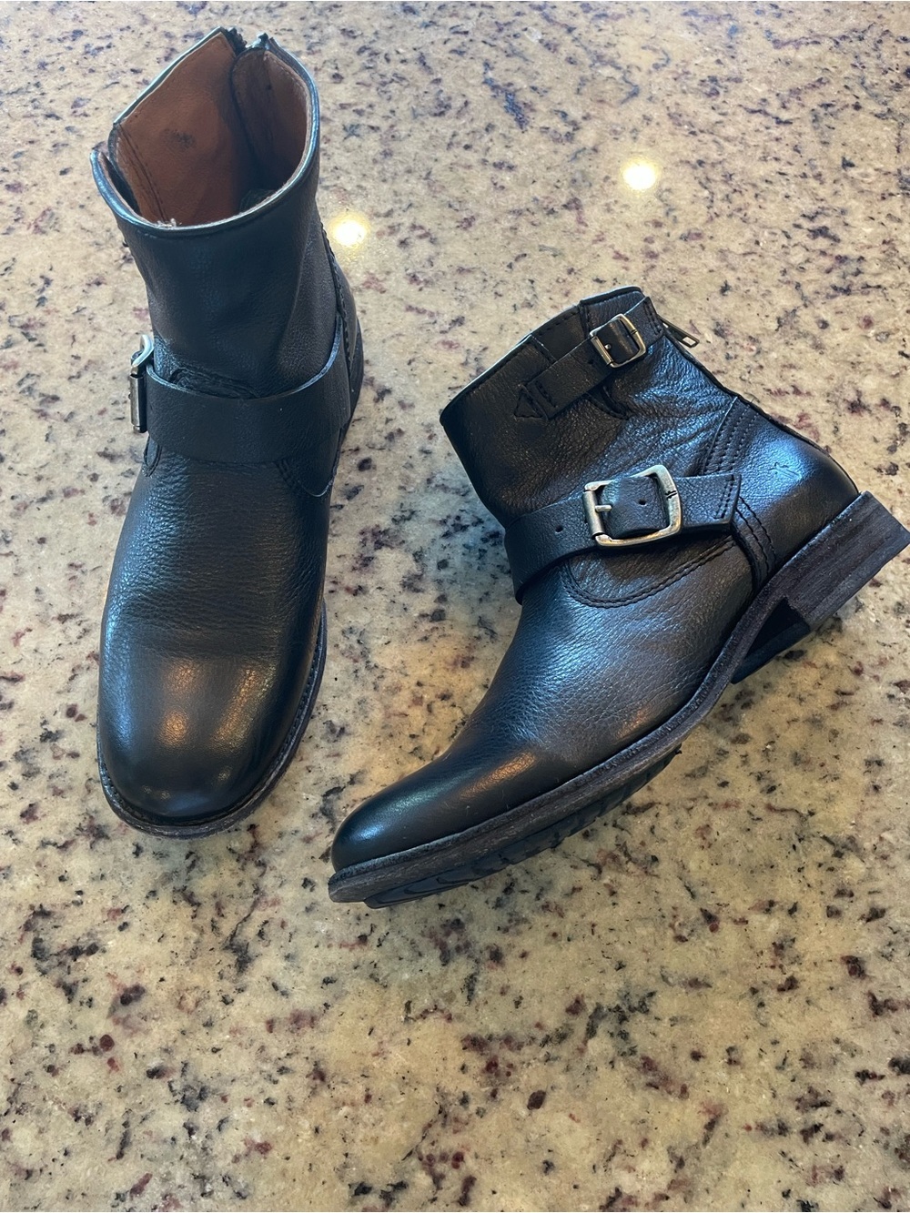 Frye Women’s Tyler Engineer Leather Ankle Boots 8.5